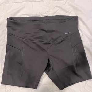 NWT Nike dark gray dry-fit XL women’s biker shorts. Measurements in pics.